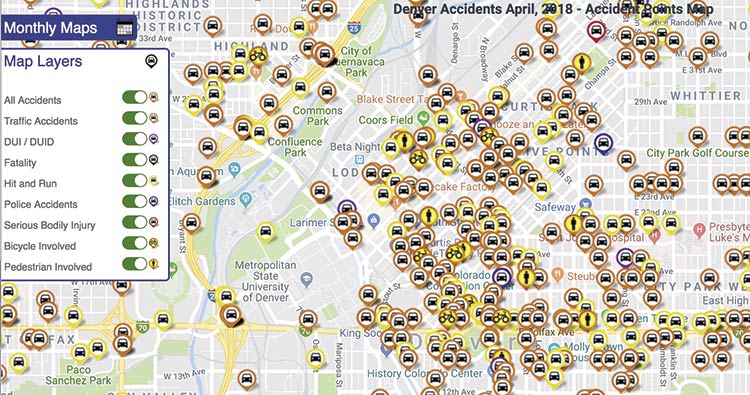 Do You Know Denver’s Accident Hot Spots? This Map Shows You