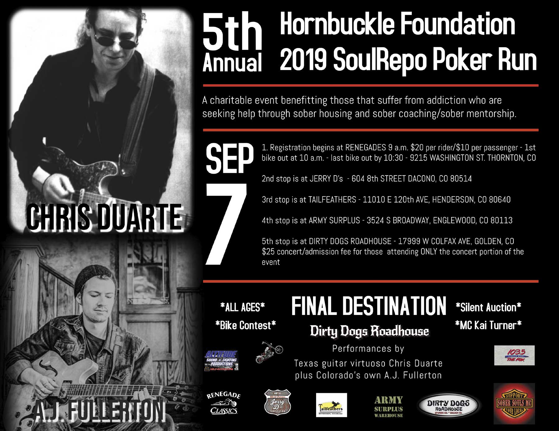 Hornbuckle Foundation 5th Annual Poker Run set for September 7th