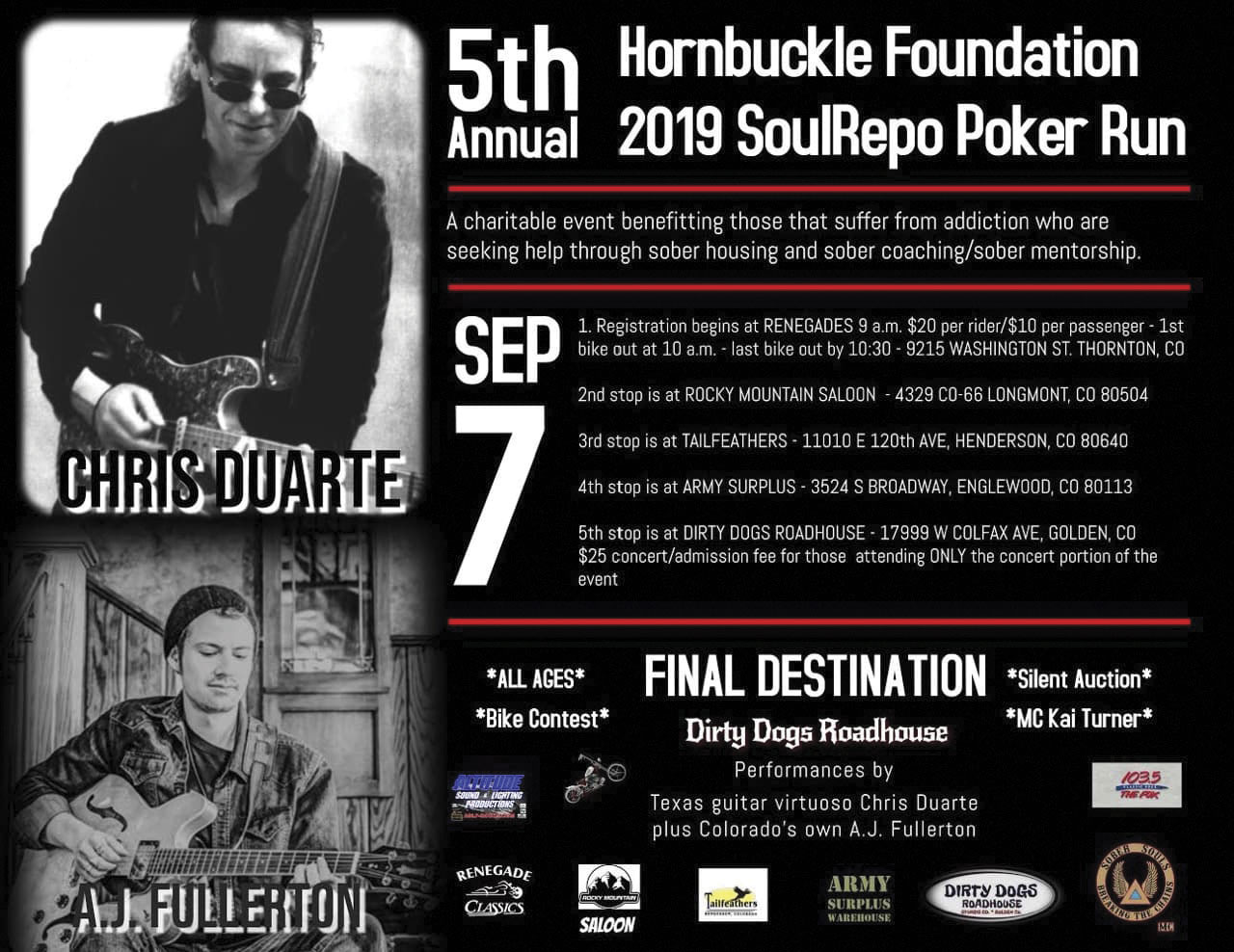 Hornbuckle Foundation 5th Annual Poker Run Set for September 7th