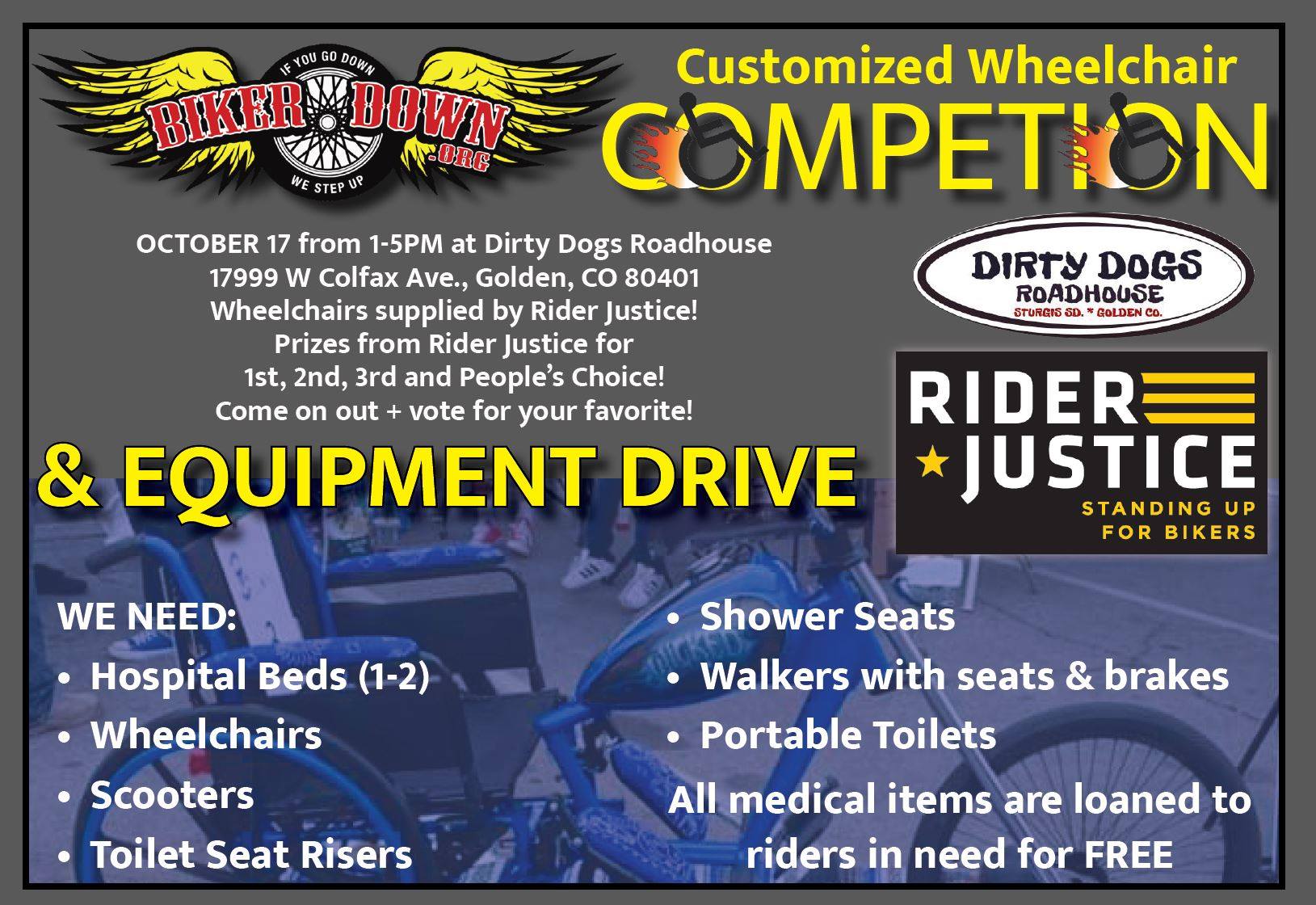 Winners of BikerDown’s Customized Wheelchair Competition