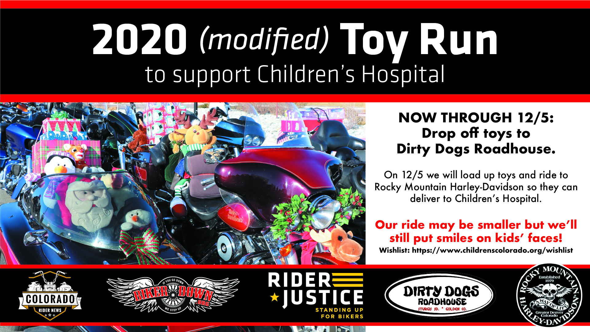 “Modified” Toy Run Scheduled for Saturday, December 5th