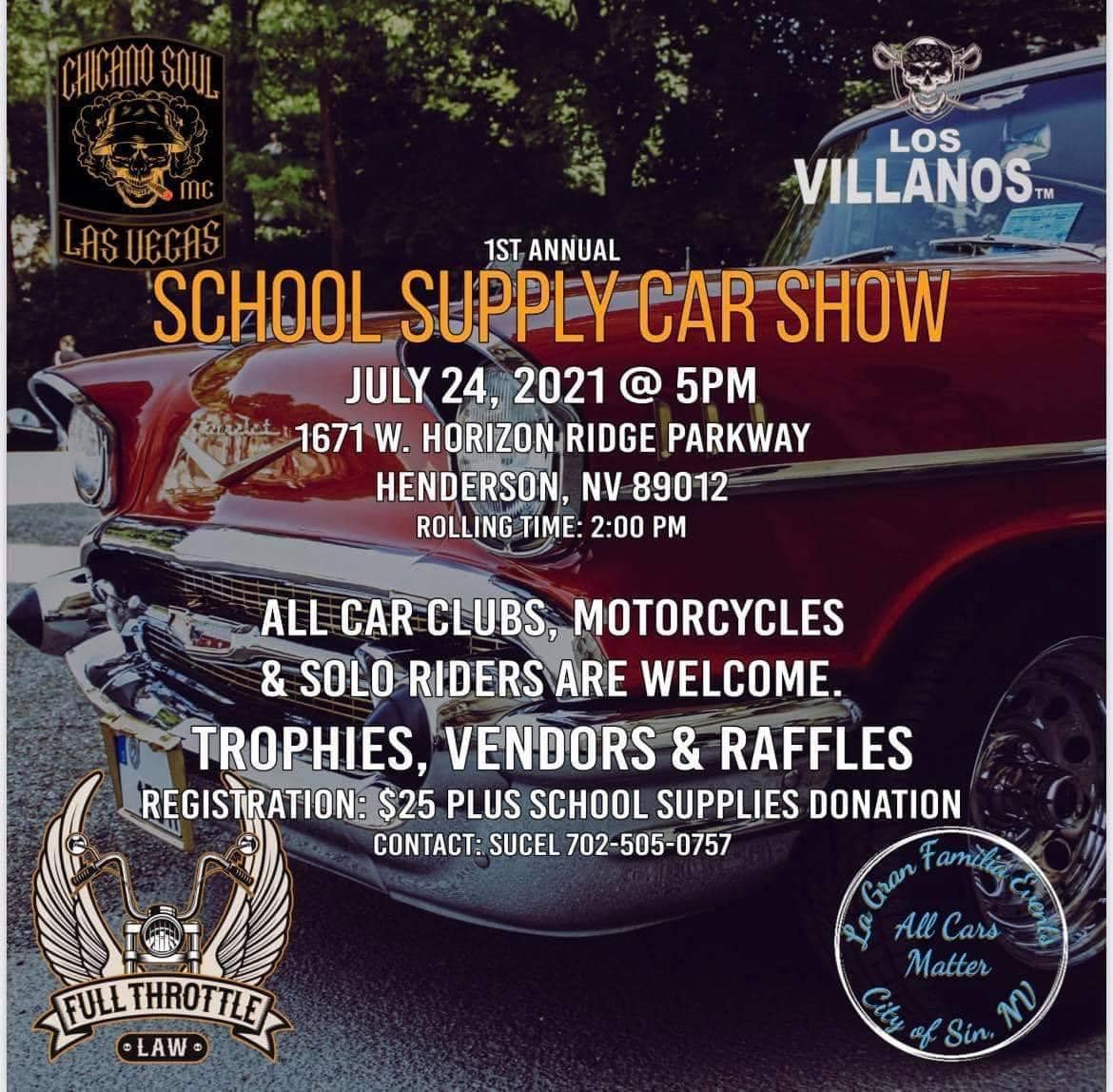 Chicano Soul MC – 1st Annual  School Supply Car Show