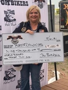 World Record Poker Run Raises over $12k for BikerDown Foundation to help injured riders NATIONWIDE