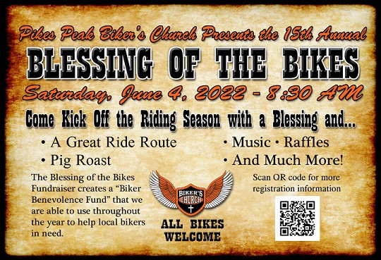 June 4th – Blessing of the Bikes – Colorado Springs