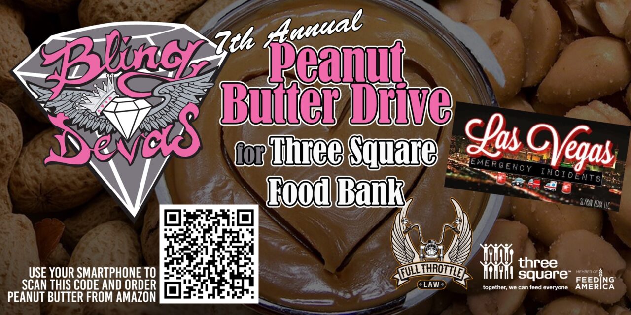 Bling Devas MC hosted their 7th Annual Peanut Butter Drive for Three Square Food Bank