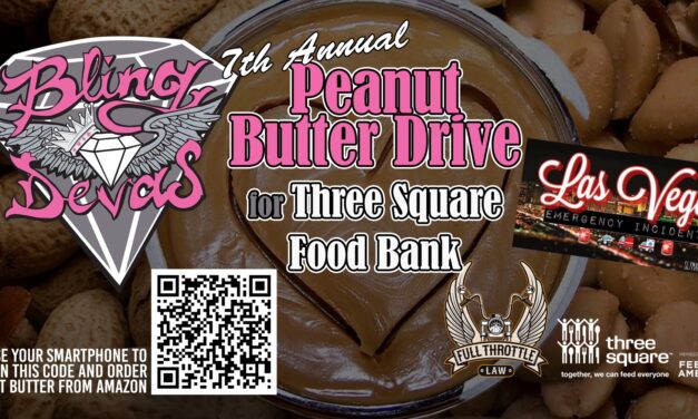 Bling Devas MC hosted their 7th Annual Peanut Butter Drive for Three Square Food Bank