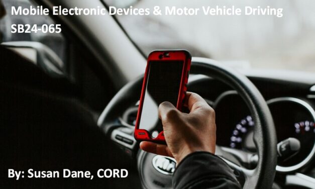 Mobile Electronic Devices & Motor Vehicle Driving – Colorado SB24-065