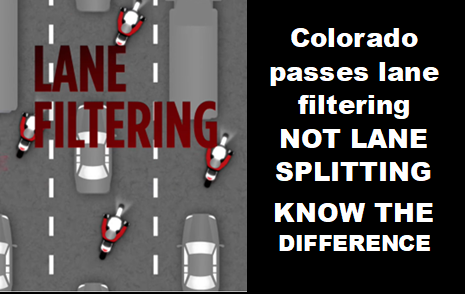 Colorado Motorcycle Lane Filtering Law Goes Into Effect 8/7/24